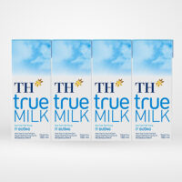Sữa tươi tiệt trùng ít đường TH True Milk hộp 180ml (vỉ 4 hộp x 180ml)