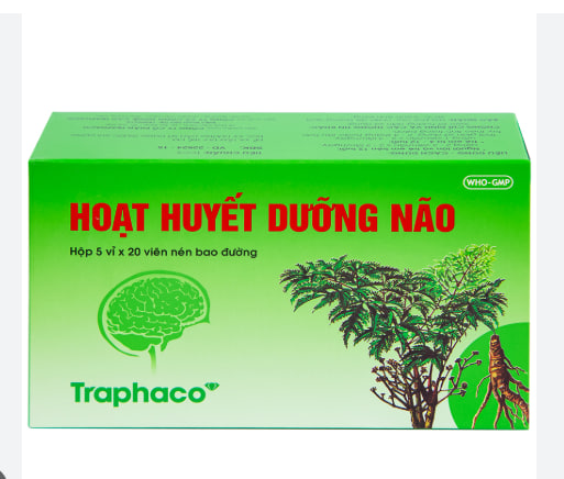 Viên bao đường Hoạt Huyết Dưỡng Não Traphaco giúp cải thiện trí nhớ ( hộp )
