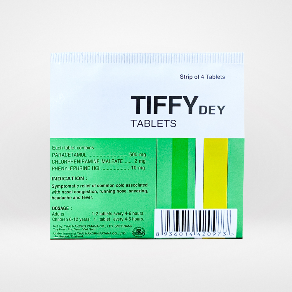 TIFFY viên nén (vỉ 4 viên)